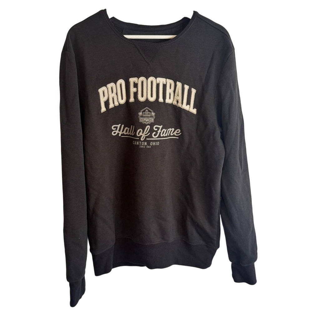 Camp David Sweatshirt Pro Football Hall Of Fame‎ M Black Mens Pullover